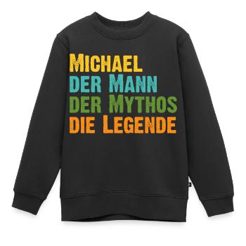 Michael der Mythos die Legende Vorname Michael - Kinder Premium Organic Sweatshirt - Schwarz - Vorne - AI Model Kid Female (0cm)