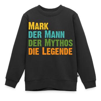 Mark der Mythos die Legende Vorname Mark - Kinder Premium Organic Sweatshirt - Schwarz - Vorne - AI Model Kid Female (0cm)