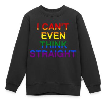 Ich kann nicht einmal an ein heterosexuelles Hemd denken LGBTQ Gay Pride - Kinder Premium Organic Sweatshirt - Schwarz - Vorne - AI Model Kid Female (0cm)