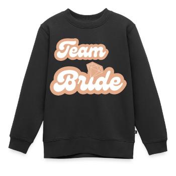 Team-Braut - Kinder Premium Organic Sweatshirt - Schwarz - Vorne - AI Model Kid Female (0cm)