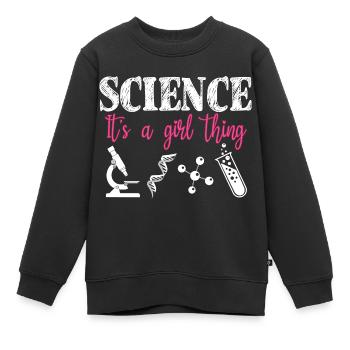 Science It’s a Girl Thing - Women in Stem - Sweat Premium enfant bio - noir - Devant - AI Model Kid Female (0cm)