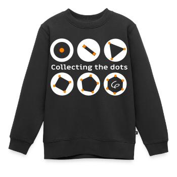 Verbindungspunkte im Leben: Geometrische Vibes - Kinder Premium Organic Sweatshirt - Schwarz - Vorne - AI Model Kid Female (0cm)
