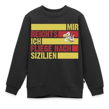 Sizilianer Sizilianisch Sizilien - Kinder Premium Organic Sweatshirt - Schwarz - Vorne - AI Model Kid Female (0cm)