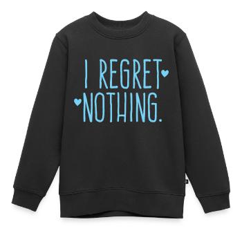 Je ne regrette rien ! - Sweat Premium enfant bio - noir - Devant - AI Model Kid Female (0cm)