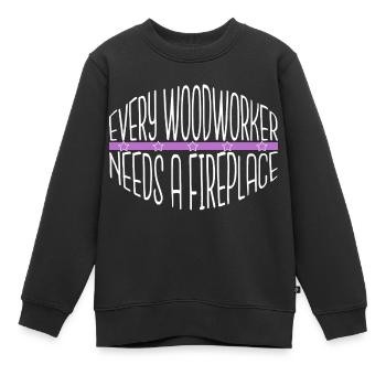 Casque de sécurité Charpentier Citations T-shirts - Sweat Premium enfant bio - noir - Devant - AI Model Kid Female (0cm)