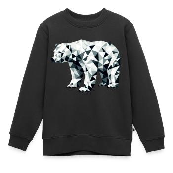 Eisbär // polar bear - Kinder Premium Organic Sweatshirt - Schwarz - Vorne - AI Model Kid Female (0cm)