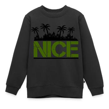 gentil - Sweat Premium enfant bio - noir - Devant - AI Model Kid Female (0cm)