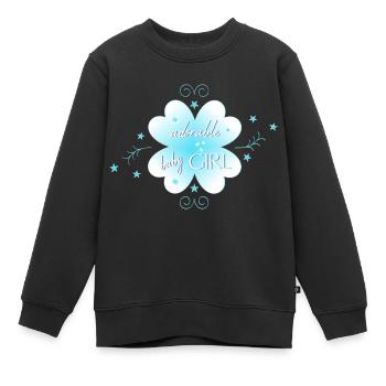 baby girl - Kinder Premium Organic Sweatshirt - Schwarz - Vorne - AI Model Kid Female (0cm)