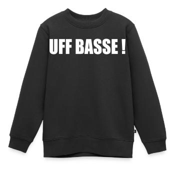 UFFBASSE - Kinder Premium Organic Sweatshirt - Schwarz - Vorne - AI Model Kid Female (0cm)