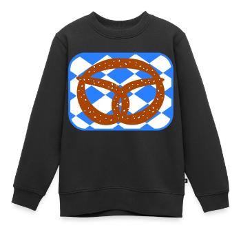 Bretzels bavarois - Sweat Premium enfant bio - noir - Devant - AI Model Kid Female (0cm)