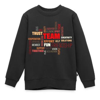 team - Kinder Premium Organic Sweatshirt - Schwarz - Vorne - AI Model Kid Female (0cm)