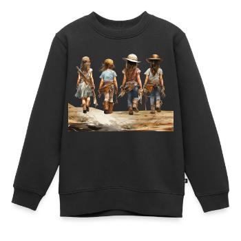 Carnival costumes, popular with young and old - Kids Premium Organic Sweatshirt - black - Front - AI Model Kid Female (0cm)
