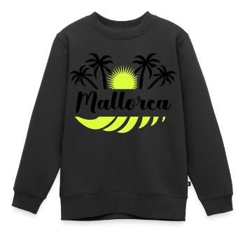 mallorca - Kinder Premium Organic Sweatshirt - Schwarz - Vorne - AI Model Kid Female (0cm)