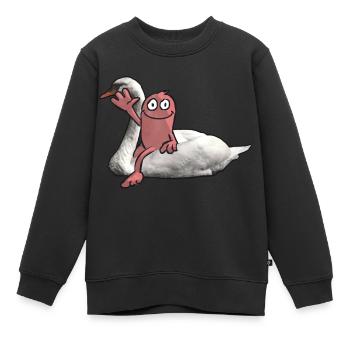 Cavalier de cygne - Sweat Premium enfant bio - noir - Devant - AI Model Kid Female (0cm)