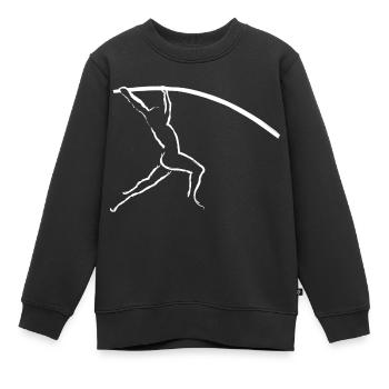 Saut à la Perche - Sweat Premium enfant bio - noir - Devant - AI Model Kid Female (0cm)