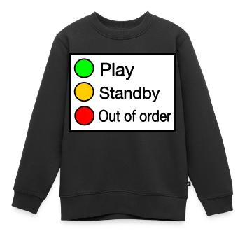 Zustaende - Kinder Premium Organic Sweatshirt - Schwarz - Vorne - AI Model Kid Female (0cm)