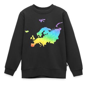 Europa bunt - Kinder Premium Organic Sweatshirt - Schwarz - Vorne - AI Model Kid Female (0cm)