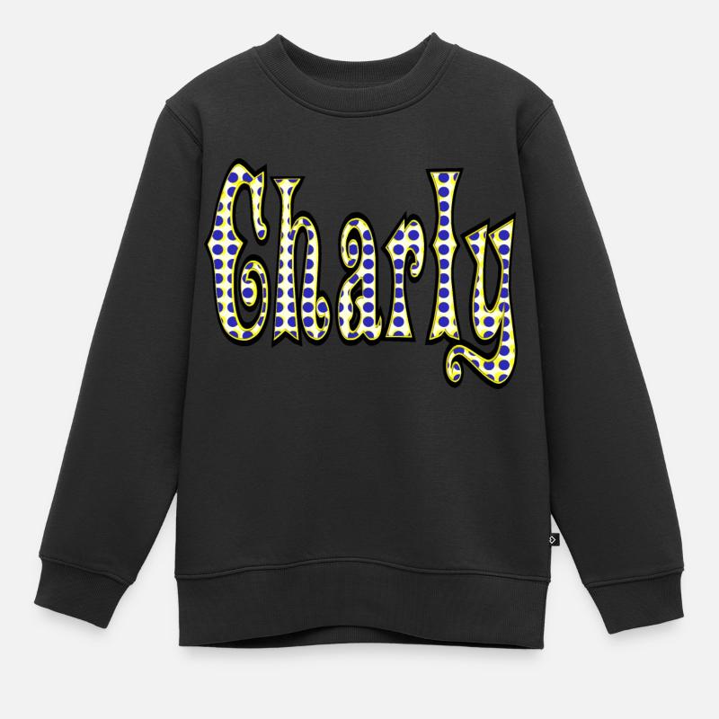 charly2 - Kids Premium Organic Sweatshirt - black