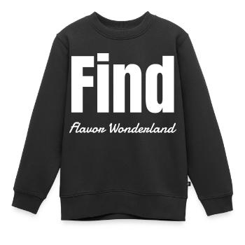 Une cuisine magique présente des découvertes passionnantes - Sweat Premium enfant bio - noir - Devant - AI Model Kid Female (0cm)