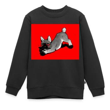Chien frénétique - Sweat Premium enfant bio - noir - Devant - AI Model Kid Female (0cm)