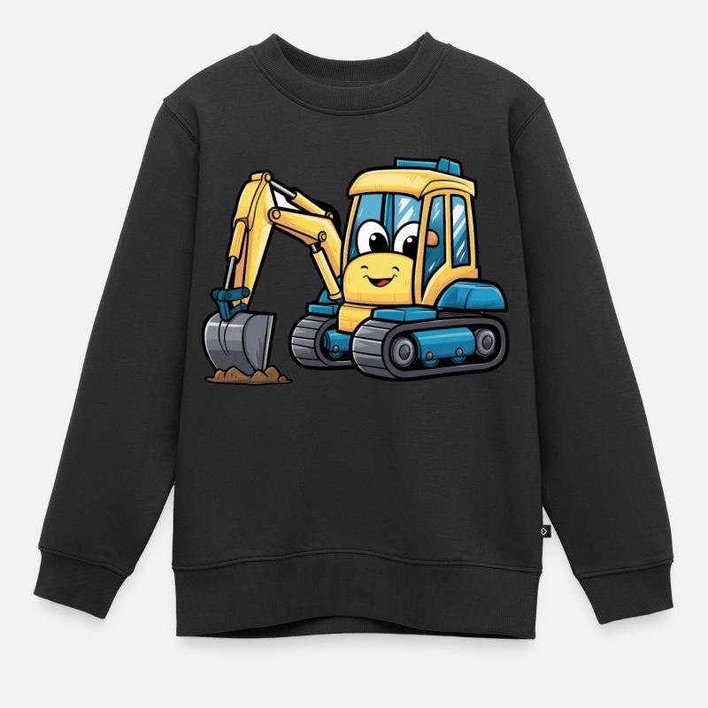 Les pelles pour enfants - les petits constructeurs - Sweat Premium enfant bio - noir
