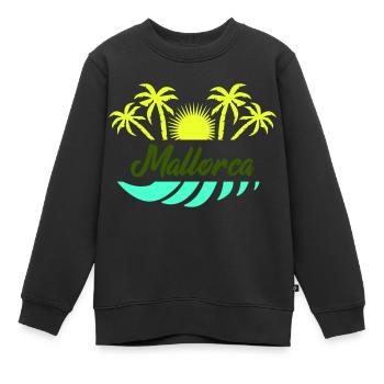 mallorca - Kinder Premium Organic Sweatshirt - Schwarz - Vorne - AI Model Kid Female (0cm)
