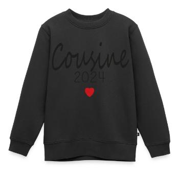 cousine - futur cousine 2024 - Sweat Premium enfant bio - noir - Devant - AI Model Kid Female (0cm)