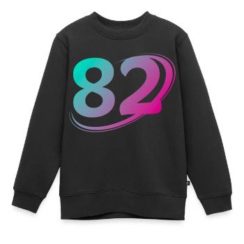 Nummer 82 mehrfarbig - Kinder Premium Organic Sweatshirt - Schwarz - Vorne - AI Model Kid Female (0cm)