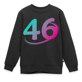 Nummer 46 mehrfarbig - Kinder Premium Organic Sweatshirt - Schwarz - Vorne - AI Model Kid Female (0cm)