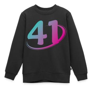 Nummer 41 mehrfarbig - Kinder Premium Organic Sweatshirt - Schwarz - Vorne - AI Model Kid Female (0cm)