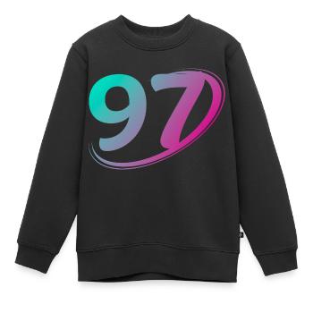 Nummer 97 mehrfarbig - Kinder Premium Organic Sweatshirt - Schwarz - Vorne - AI Model Kid Female (0cm)