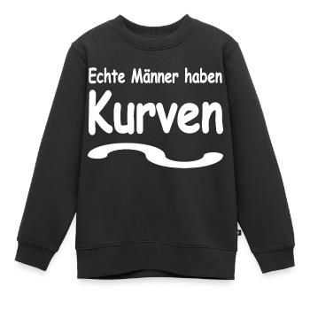 Männer - Kinder Premium Organic Sweatshirt - Schwarz - Vorne - AI Model Kid Female (0cm)