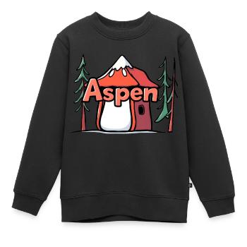 Aspen USA Geschenk - Kinder Premium Organic Sweatshirt - Schwarz - Vorne - AI Model Kid Female (0cm)