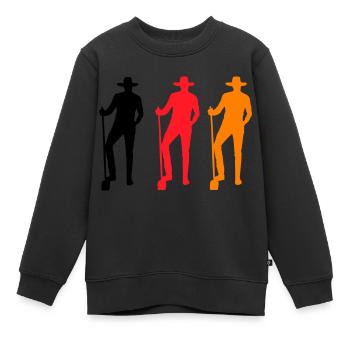 Fermier Coloré - Sweat Premium enfant bio - noir - Devant - AI Model Kid Female (0cm)