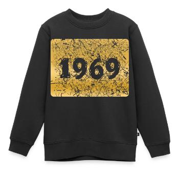 Zahl 1969 - Kinder Premium Organic Sweatshirt - Schwarz - Vorne - AI Model Kid Female (0cm)