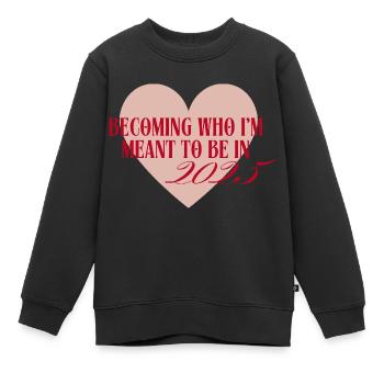 Manifestation 2025 - Sweat Premium enfant bio - noir - Devant - AI Model Kid Female (0cm)
