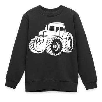 Tracteur - Sweat Premium enfant bio - noir - Devant - AI Model Kid Female (0cm)