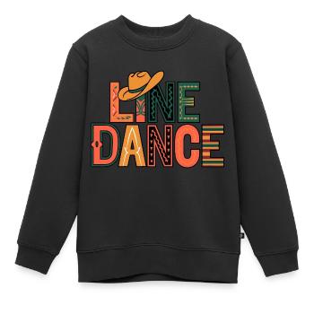 Line Dance mein Hobby - meine Passion - mein Ding - Kinder Premium Organic Sweatshirt - Schwarz - Vorne - AI Model Kid Female (0cm)
