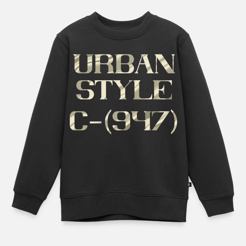 STYLE URBAIN - Sweat Premium enfant bio - noir