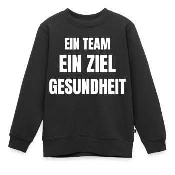 Une équipe, un objectif, la santé ! - Sweat Premium enfant bio - noir - Devant - AI Model Kid Female (0cm)