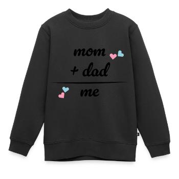 Mum And Dad = Me - Babybody - Geschenk- Geburt - Kinder Premium Organic Sweatshirt - Schwarz - Vorne - AI Model Kid Female (0cm)