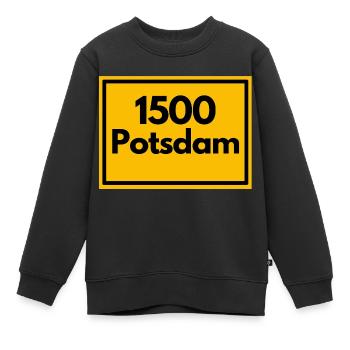 Ortsschild - damals Retro alte PLZ 1500 Potsdam - Kinder Premium Organic Sweatshirt - Schwarz - Vorne - AI Model Kid Female (0cm)
