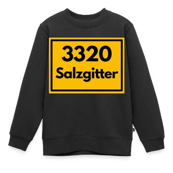 Ortsschild - damals Retro alte PLZ 3320 SALZGITTER - Kinder Premium Organic Sweatshirt - Schwarz - Vorne - AI Model Kid Female (0cm)