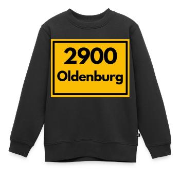 Ortsschild - damals Retro alte PLZ 2900 OLDENBURG - Kinder Premium Organic Sweatshirt - Schwarz - Vorne - AI Model Kid Female (0cm)