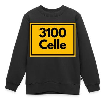 Ortsschild - damals Retro alte PLZ 3100 CELLE - Kinder Premium Organic Sweatshirt - Schwarz - Vorne - AI Model Kid Female (0cm)