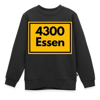 Ortsschild - damals Retro alte PLZ 4300 ESSEN - Kinder Premium Organic Sweatshirt - Schwarz - Vorne - AI Model Kid Female (0cm)