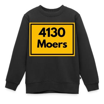 Ortsschild - damals Retro alte PLZ 4130 MOERS - Kinder Premium Organic Sweatshirt - Schwarz - Vorne - AI Model Kid Female (0cm)