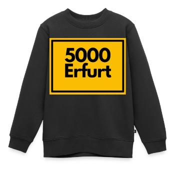 Ortsschild - damals Retro alte PLZ 5000 ERFURT - Kinder Premium Organic Sweatshirt - Schwarz - Vorne - AI Model Kid Female (0cm)