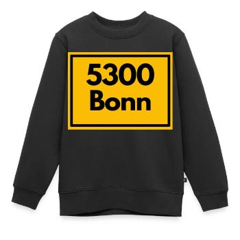 Ortsschild - damals Retro alte PLZ 5300 BONN - Kinder Premium Organic Sweatshirt - Schwarz - Vorne - AI Model Kid Female (0cm)
