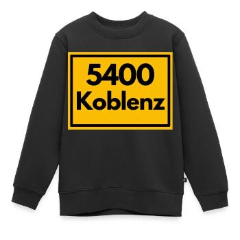 Ortsschild - damals Retro alte PLZ 5400 Koblenz - Kinder Premium Organic Sweatshirt - Schwarz - Vorne - AI Model Kid Female (0cm)